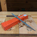 Friedrich dick saw file 8 inch slim against a bench hook set