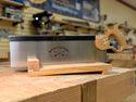14 inch sash saw with brass fasteners and a white oak handle