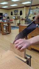 test cutting with a 14 inch half back saw by bad axe tool works