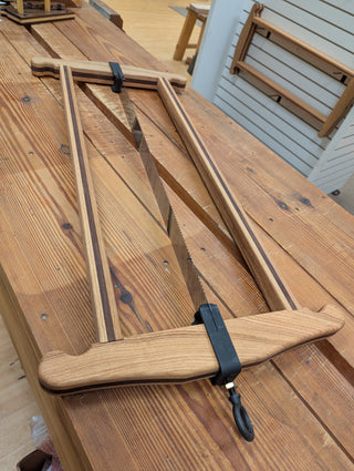 Premium Bad Axe Finished Frame Saw - (30.5") Red Oak w/ Walnut Pinstriping