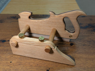 Premium Bad Axe Finished Kerfing Plane- Red Oak w/ Walnut Pinstriping
